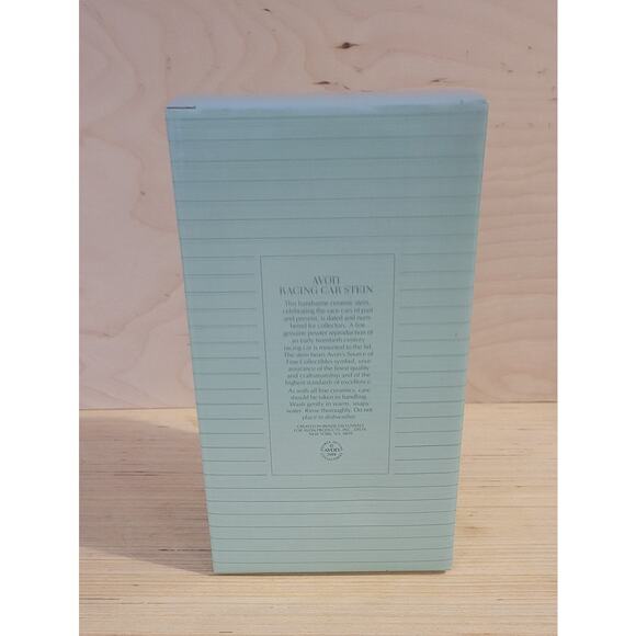 Avon Racing Car Ceramic Beer Stein 1989 New in Box Vintage Lidded Mug - Picture 8 of 8